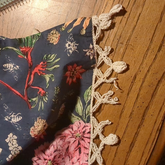 Anthropologie Butterfly Garden Floral Apron Country Cottage Core - Picture 9 of 9